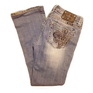 Miss Me brand fleur-de-lis bootcut jeans size 29